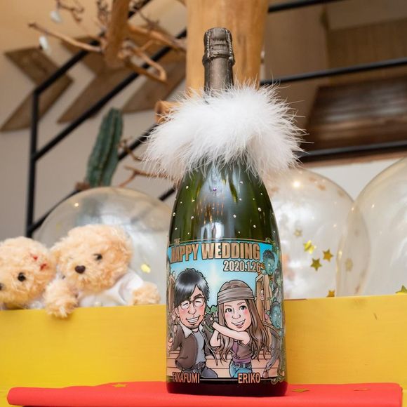 似顔絵ものはすべて似顔絵師である新郎さまが担当してくれました👨🏻‍🎨