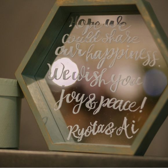 ウェルカムミラーとして消せるペンで描いてみました✒️