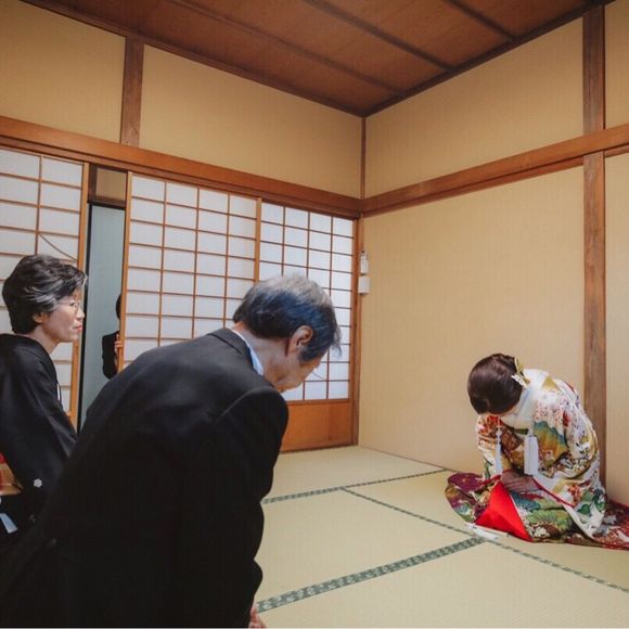 新婦と両親あいさつの儀