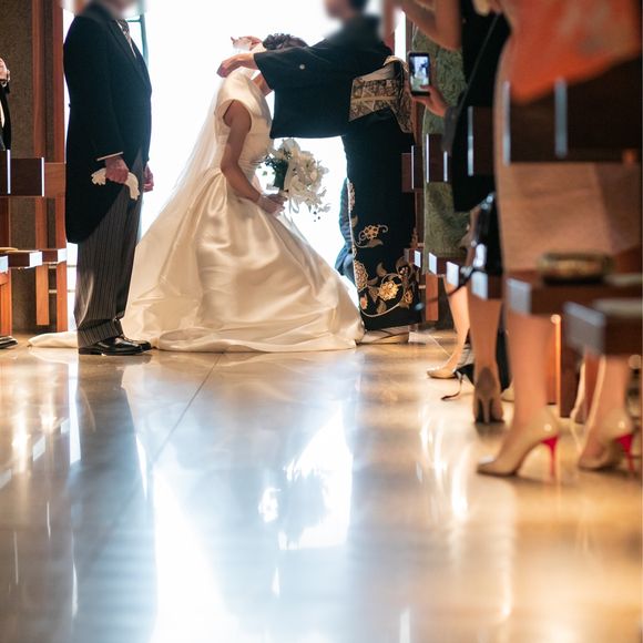 新婦入場
母とのヴェールダウン