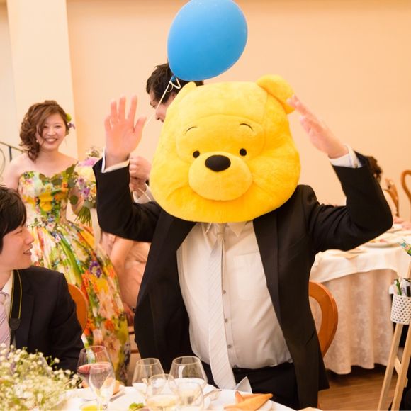 最後は新郎友人にプーさんをバトンタッチ！！