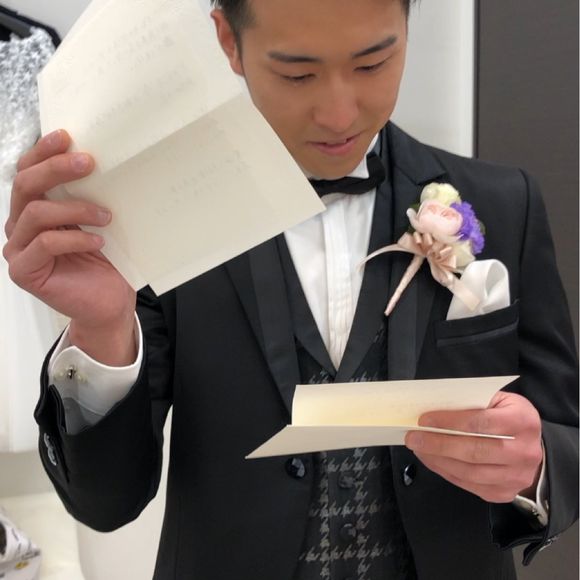 驚いて泣いてくれました♡