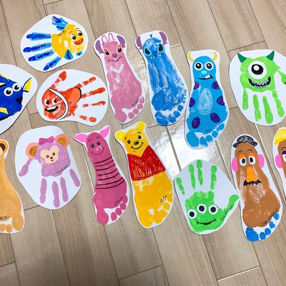 ディズニー手形足形アート