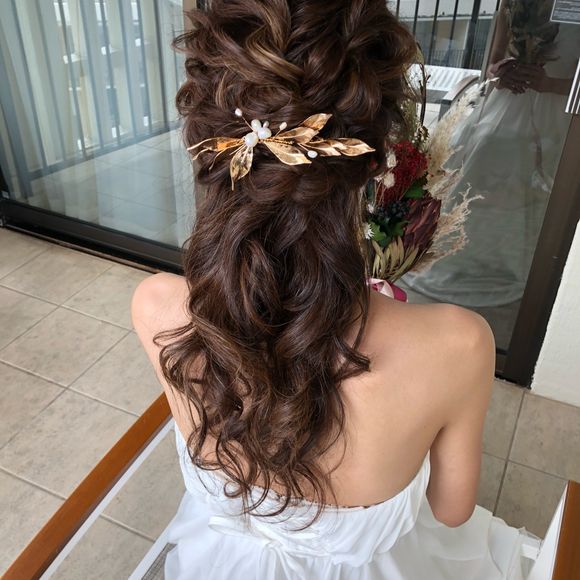 ダウンタウンフォトツアーのハーフアップ！くるくるが可愛かった…💕