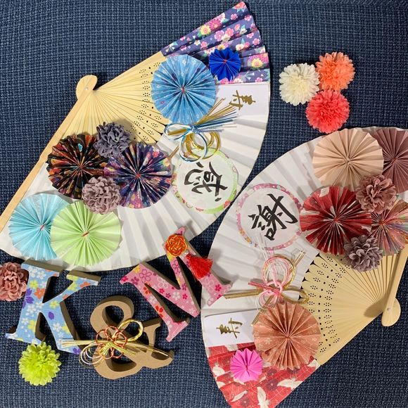 扇子プロップス＆和イニシャルオブジェ