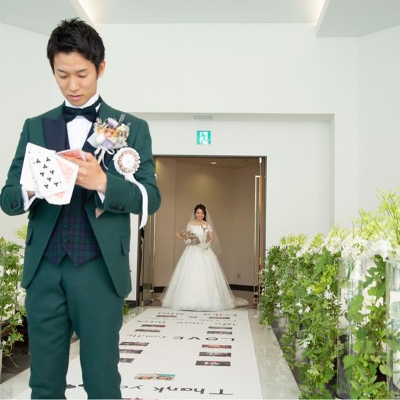 新郎へファストミートの際に
トランプラブレターのサプライズ♡