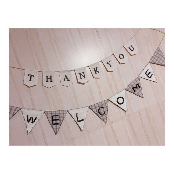 麻布ガーランド （THANKYOU . WELCOME）