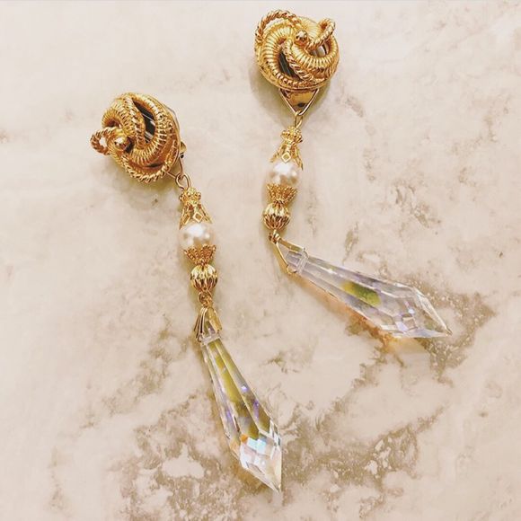 ヴィンテージパーツを使ったイヤリング