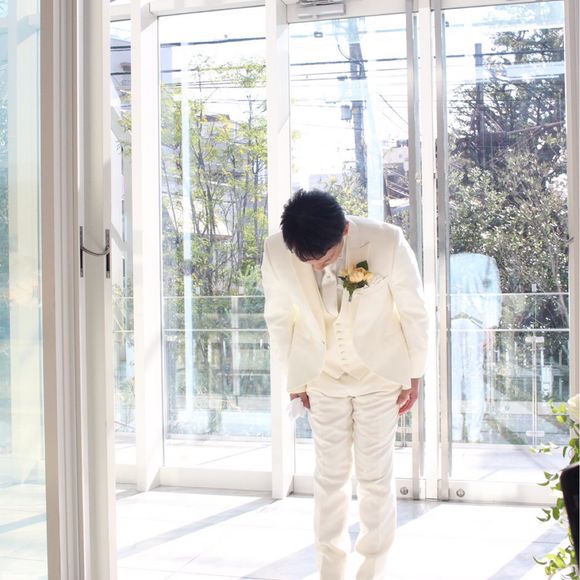 新郎入場と共にガラスをクリアに‧✧̣̇‧