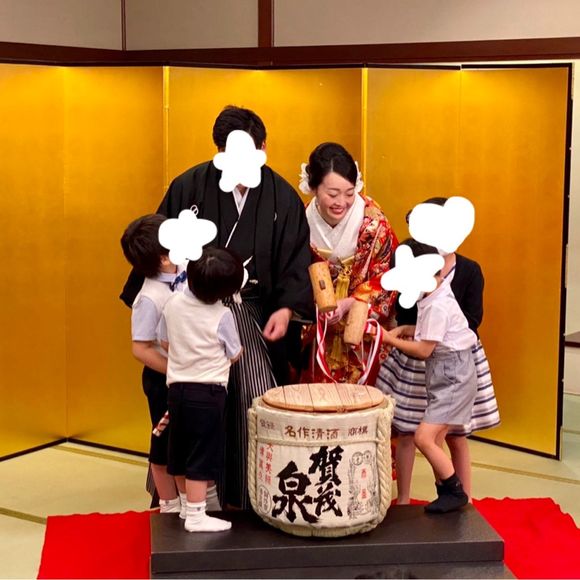 ケーキカットではなく鏡割りにしました