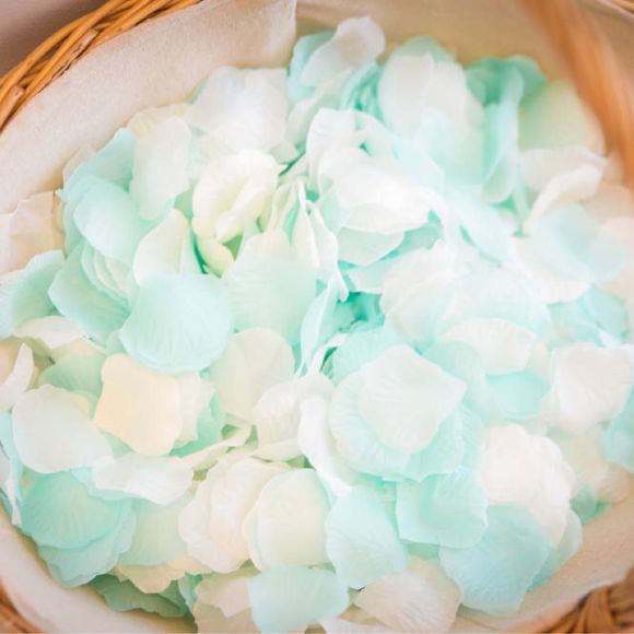 フラワーシャワー(造花)
ティファニーブルーにこだわって♪