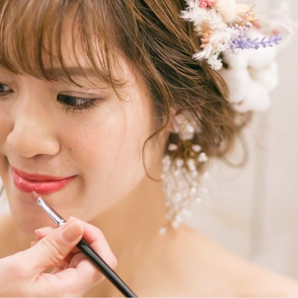 前髪はゆる〜く巻いてもらって目にかからないように✨