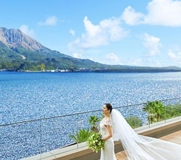 4月Last＼絶景広がる桜島チャペル◆最新プロジェクションマッピング演出／10万GIFT付*最大170万優待♪