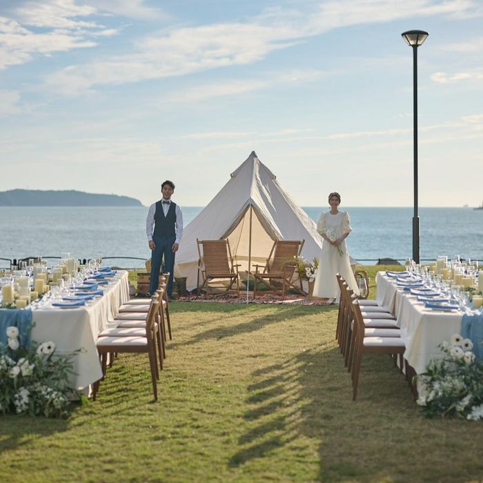 【海辺で叶うアウトドアWD★】自然に囲まれた開放感ある結婚式を希望の方必見♪豪華15品コース試食&20大特典付
