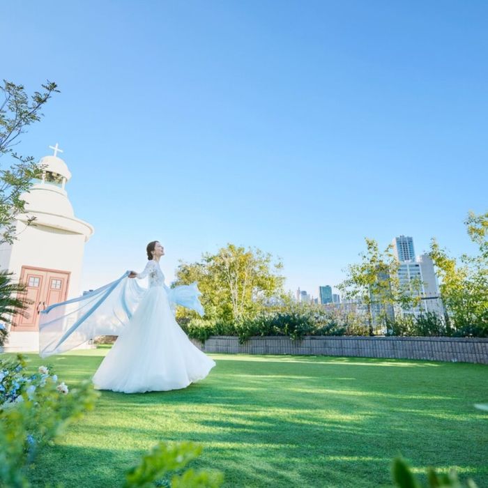 《青空と緑感じる地上55ｍの絶景ガーデン》開放的な空間でゲストと笑顔溢れる1日が叶う＊黒毛和牛4万試食付き