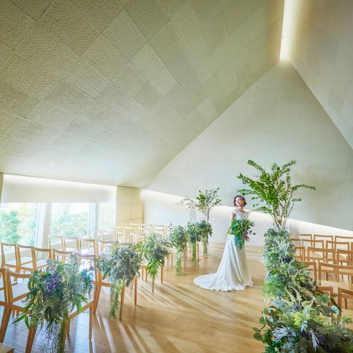 当館人気No.1◆花嫁ALL体験◆隈研吾チャペル×豪華3万試食