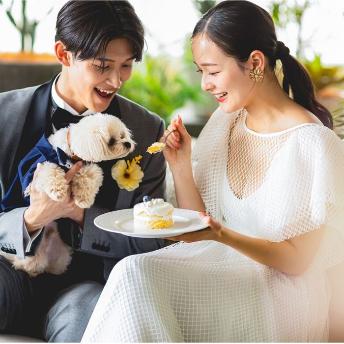 【愛犬と一緒に結婚式】大切な家族の一員と挙式+披露宴を叶える