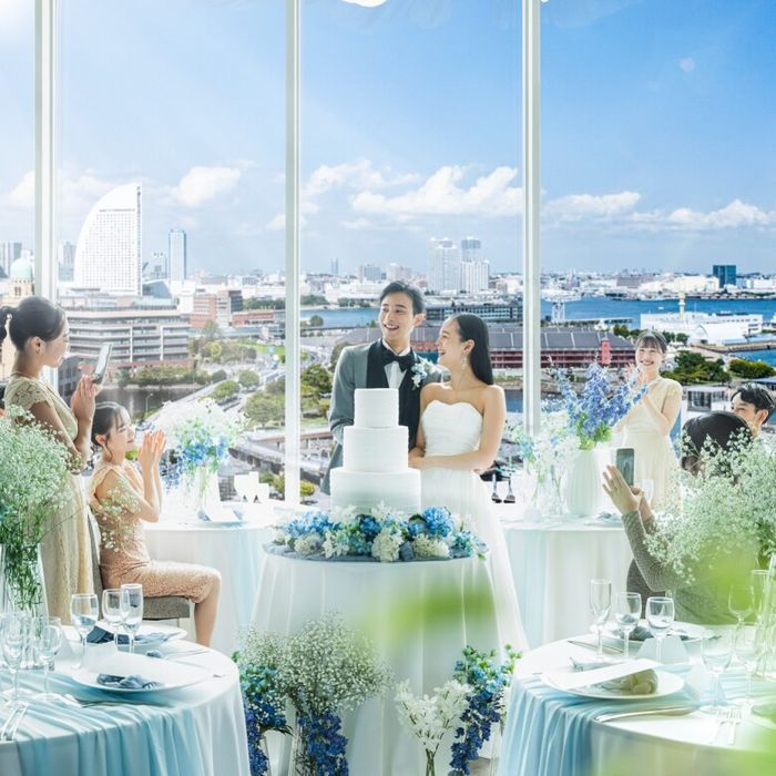 《3連休限定BIG*25大特典！》駅1分*みなとみらい絶景＼空と海*溢れる緑／ 最旬ドレス＆料理長による和牛×フォアグラ*2万相当試食*骨格診断