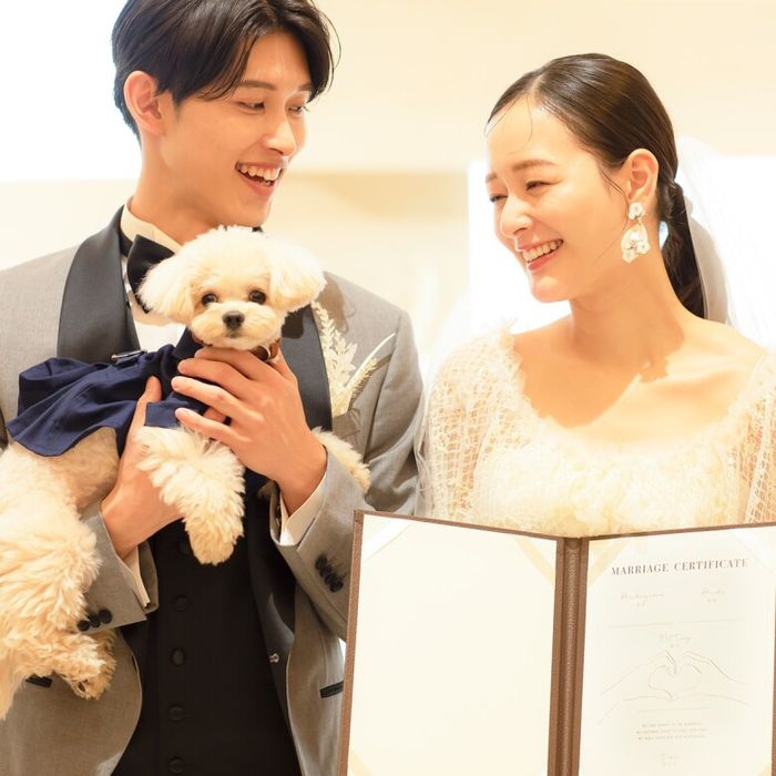 【愛犬と一緒に結婚式】大切な家族の一員と挙式+披露宴を叶える