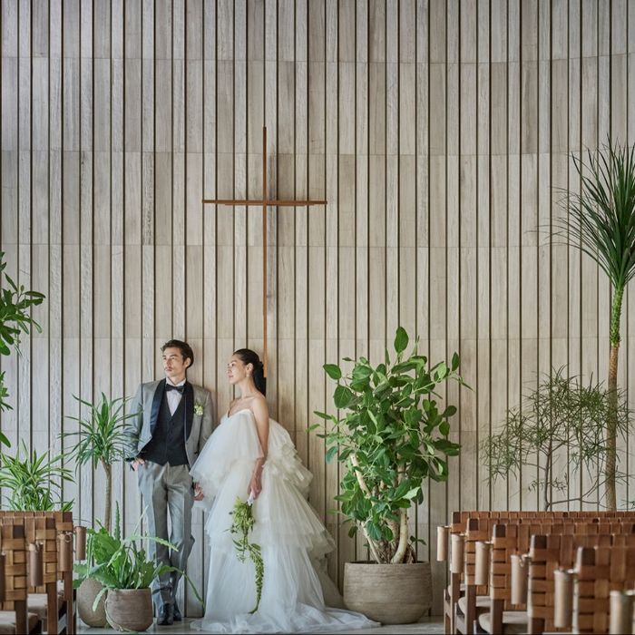 年1限定【最大155万特典】自然光*緑の洗練チャペル*演出体験＆特選牛10品試食《1件目の見学限定！デザイナーズチャペル挙式料15万＆最旬揃うインポートドレス40万プレゼント♪》