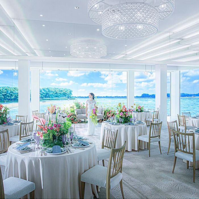 【初見学に】当館支持率No.1海上リゾート×絶景会場×厳選試食