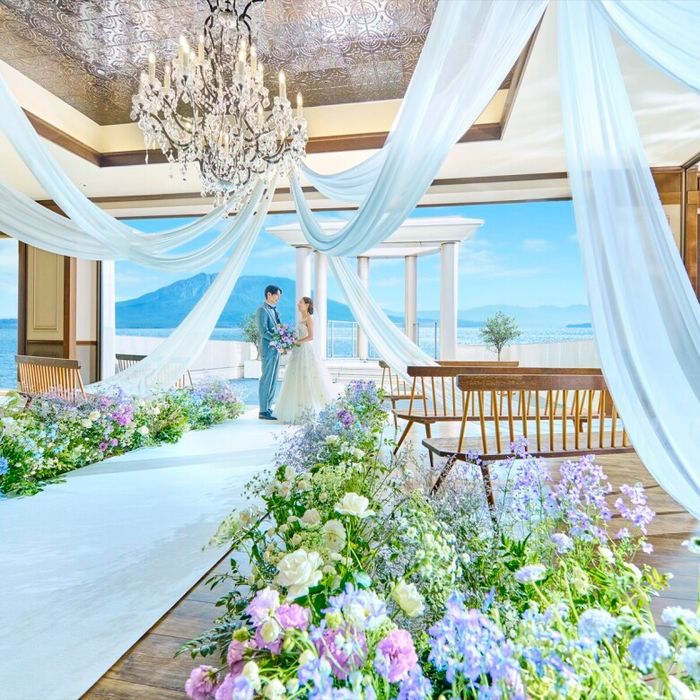 《桜島と海を満喫！鹿児島県１位受賞》大聖堂×豪華3万相当の黒毛和牛コース試食