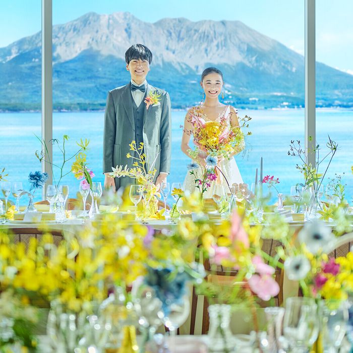 平日SP《鹿児島県１位記念★豪華特典付》桜島と海を満喫！大聖堂×10種のアントレ＆黒毛和牛コース試食