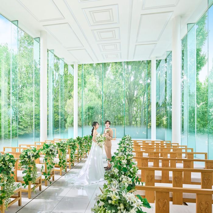 土曜限定◆光＆緑チャペル貸切*150万特典×憧れドレス*4万試食