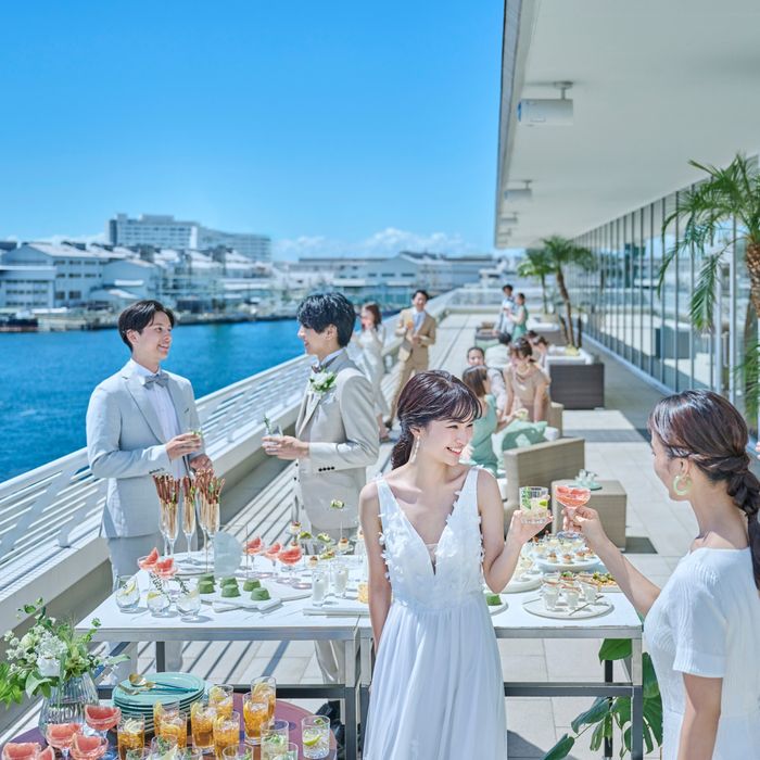 ＜花嫁体験◎宿泊券×衣裳優待＞ブランドドレス試着×絶景体験