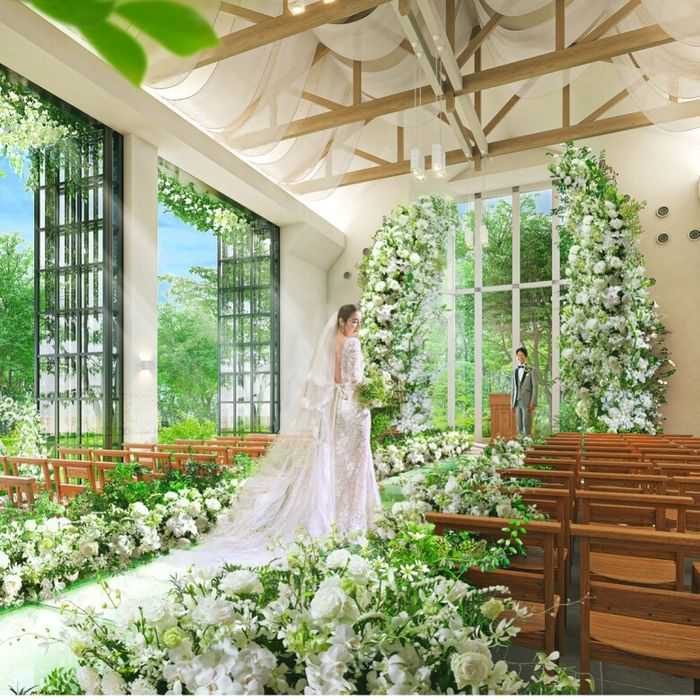 \誕生!Flowerチャペル*憧れ花嫁体験/ ドレス試着&絶品LIVEコース試食*来館特典最大3万ギフト