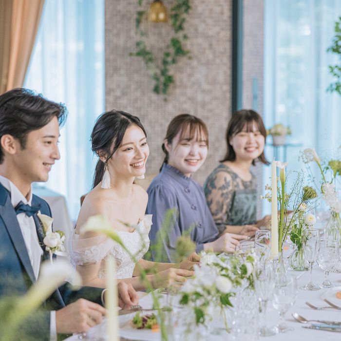 食事を楽しむ結婚式 ＊好アクセスで祖父母も安心◎少人数 W相談