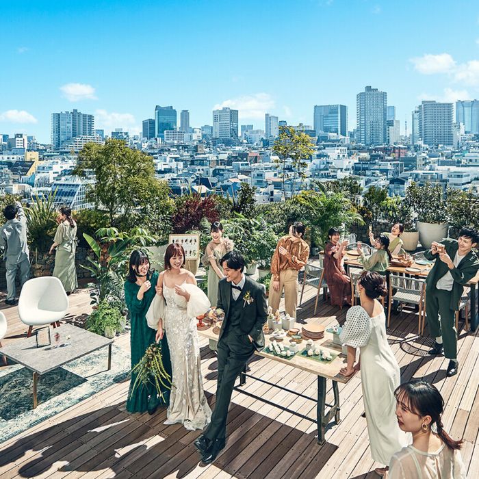 東京都1位受賞記念【国産牛と帆立のフラン贅沢コース試食】表参道一望テラス×人気の演出体験*ドレス特典