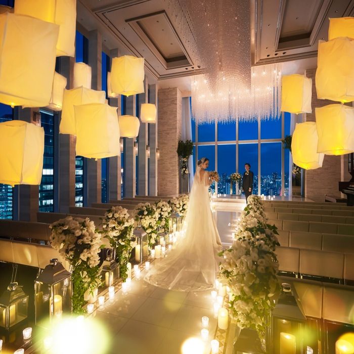 X‘mas特別*【全員貰えるフルコースペアチケット1万円】ウエディングアイテム140万優待×地上150Ｍの眺望を堪能！天空チャペルでの感動挙式体験×豪華試食