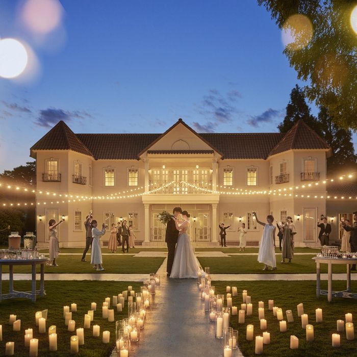 *憧れ叶う*貸切邸宅×ドレス特典×花火演出★美食フレンチ