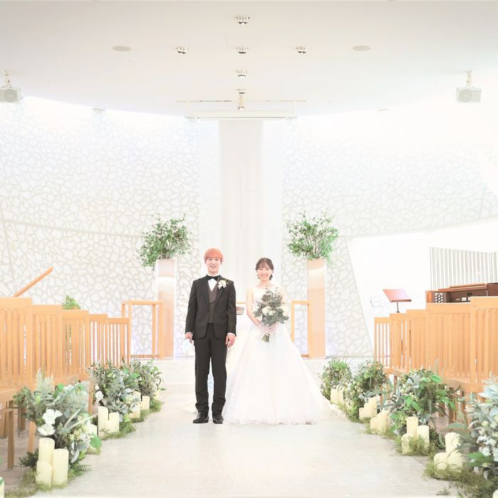 【チャペル重視のおふたり必見】パイプオルガン×自然光降り注ぐチャペルでの入場体験