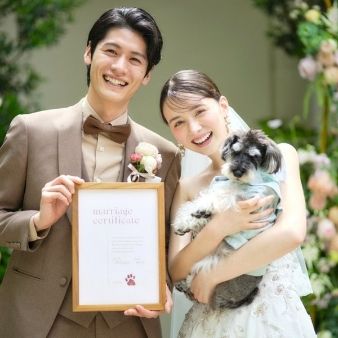 【ペットwedding推奨会場】緑×光*ガーデン付邸宅で叶う貸切W♪