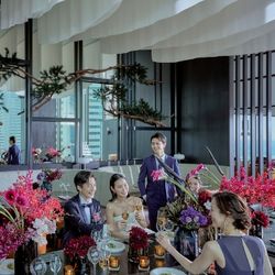 最上階の絶景×至高の美食で魅せる*洗練レストランウェディング