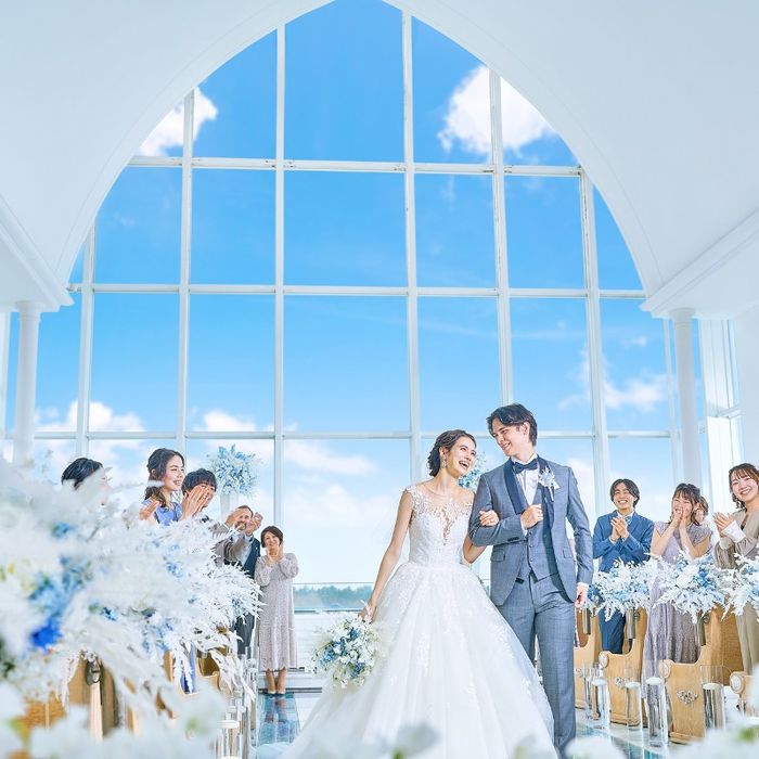 ◆豪華10大特典◆海×空*天空チャペル×試食×ガーデン貸切W体験