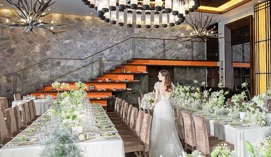 【26年9-11月】<30名121万/40名155万> 美食の秋*ガラスの教会式&写真&美容&ドレス2着など全部込みプラン