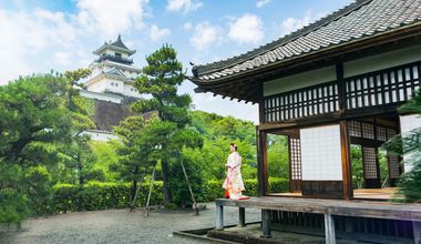 日本初の本格木造復興天守を誇る掛川城茶婚式350,000円~