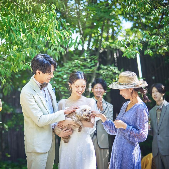 【ペット婚】大切な愛犬も一緒に|邸宅庭まで貸切×試食付フェア