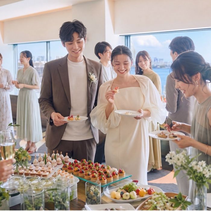 【自由な結婚式】ビュッフェ×会費制♪カジュアル婚&1.5次会