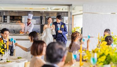 【27年12月までの挙式*80名336万円→251万円】碧の絶景でもてなす*スカイバンケットプラン