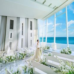 当館人気No1*長崎湾一望!絶景×光のチャペル入場体験&試食&特典