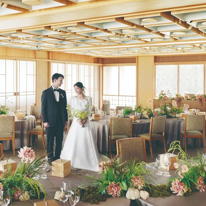 【和も洋も両方叶う!】日本の伝統美×和モダン披露宴会場見学&国産牛・鯛土鍋含む和の豪華6品コース試食