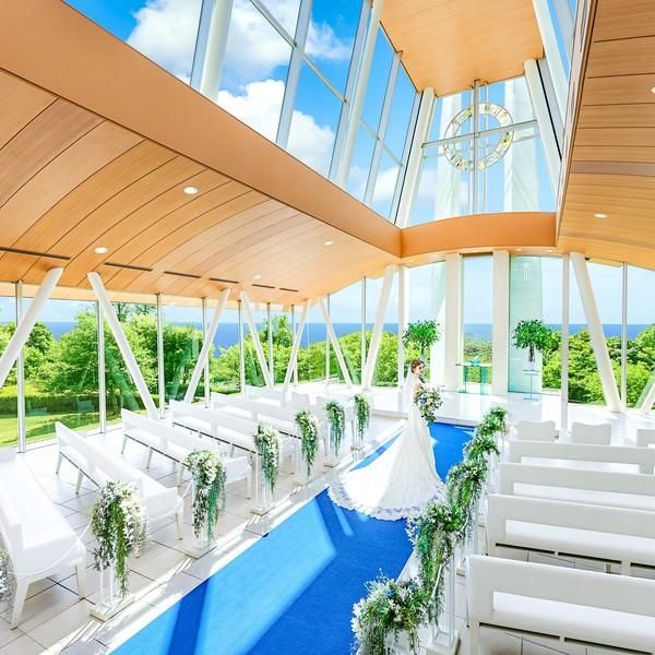 【人気No1】海空緑のチャペル&会場見学×国産牛試食×16大特典