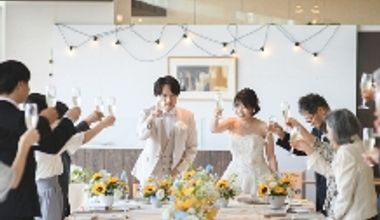 【10名*50万パーティーのみ】衣装×こだわり料理×桜島絶景レストランで叶えるアットホームW