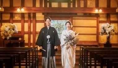 【神前式】平源の神前式では獅子舞を奉納。蔵で執り行う和の挙式