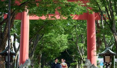 ◇氷川参道を優雅に人力車で◇ 【提携神社で挙式後の披露宴プラン】198万円