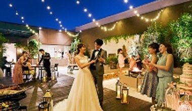 【ナイトウエディング】1組貸切でプライベート感抜群!大人のひと時を楽しむならナイトタイム